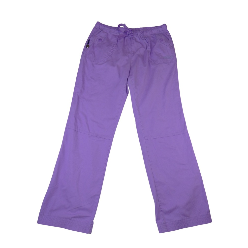 Laura Ashley Purple Scrub Pants Womens Small Elastic Drawstring